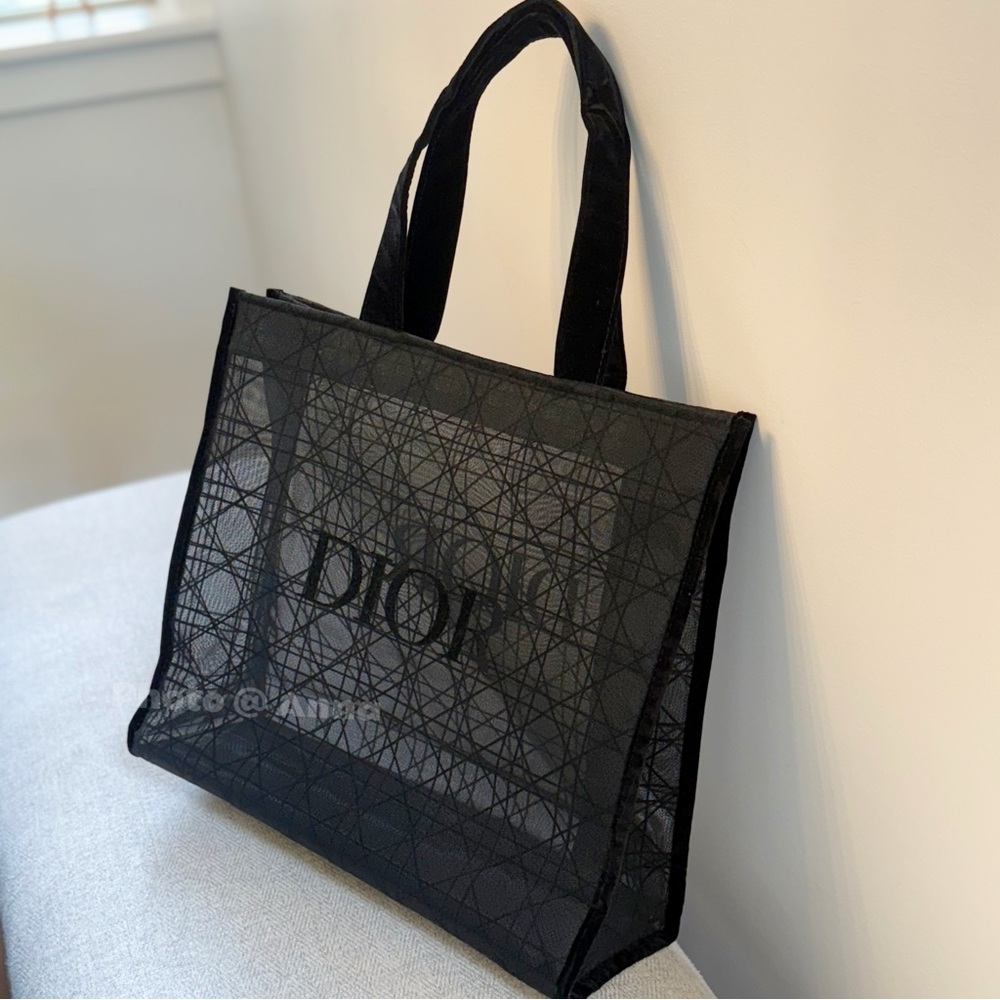 Dior Black Mesh Tote Bag - Picture 6 of 11